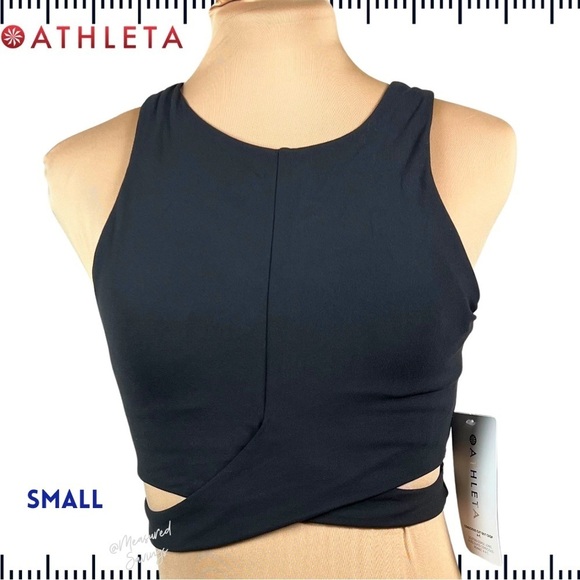 Athleta [NWT Small] Conscious Crop Black Cut-Out Sports Bra - Picture 4 of 11